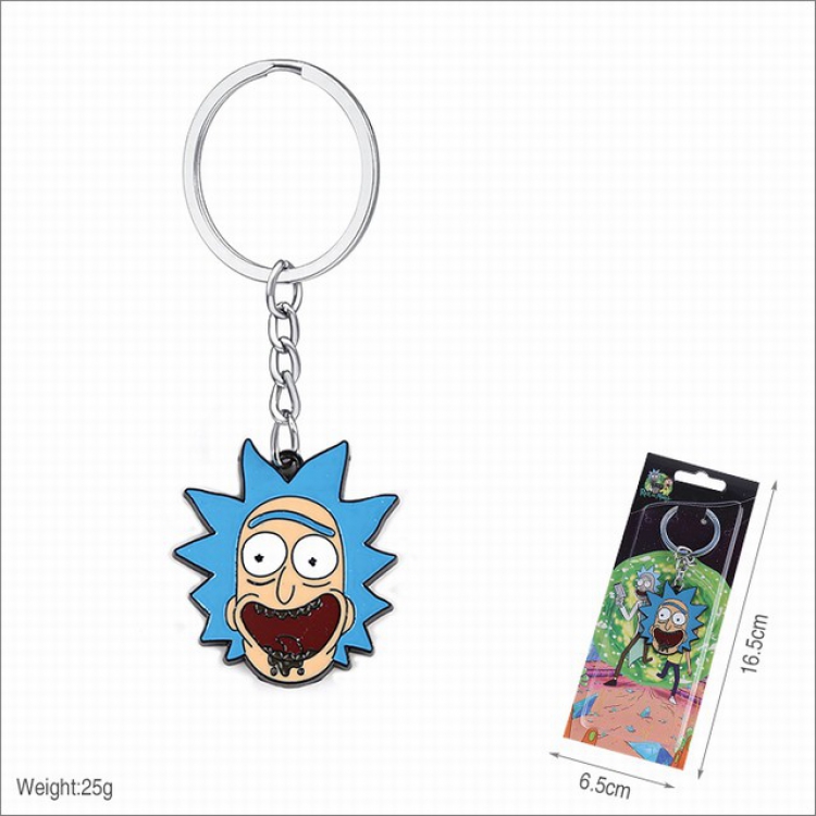  Rick and Morty Keychain pendant 16.5X6.5CM 25G a set price for 5 pcs 