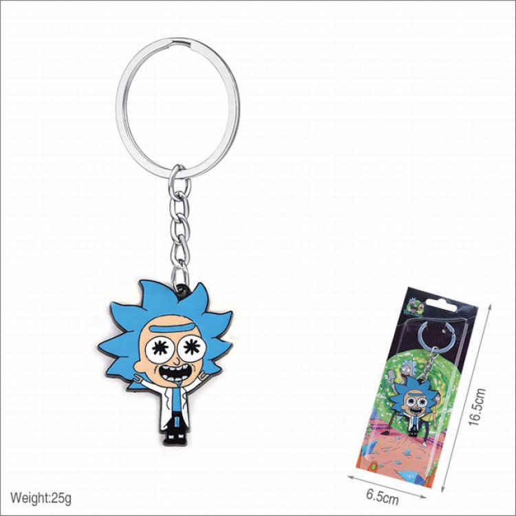  Rick and Morty Keychain pendant 16.5X6.5CM 25G a set price for 5 pcs 