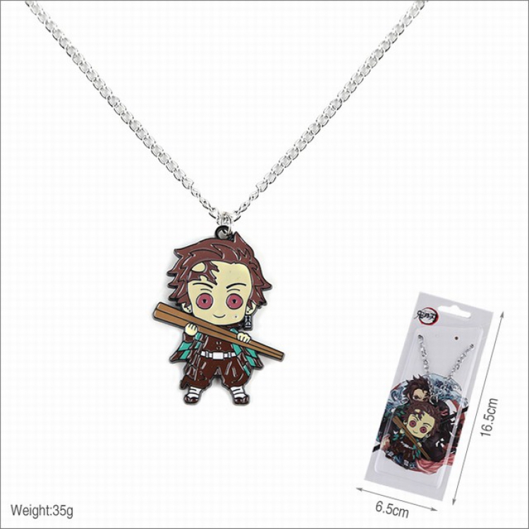 Demon Slayer Kimets Kamado Tanjirou Necklace pendant 16.5X6.5CM 35G a set price for 5 pcs