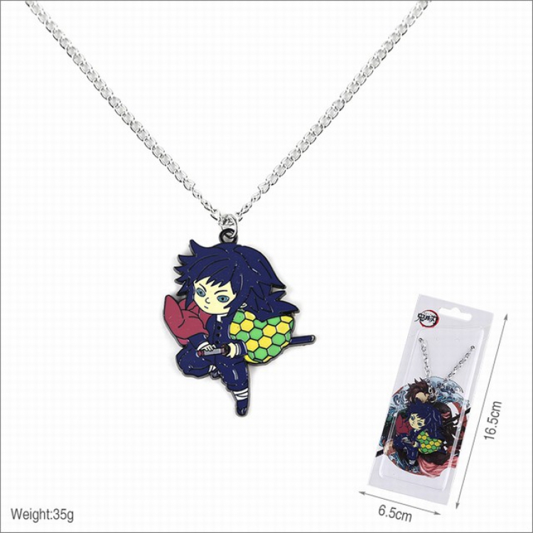 Demon Slayer Kimets Tomioka Giyuu Necklace pendant 16.5X6.5CM 35G a set price for 5 pcs