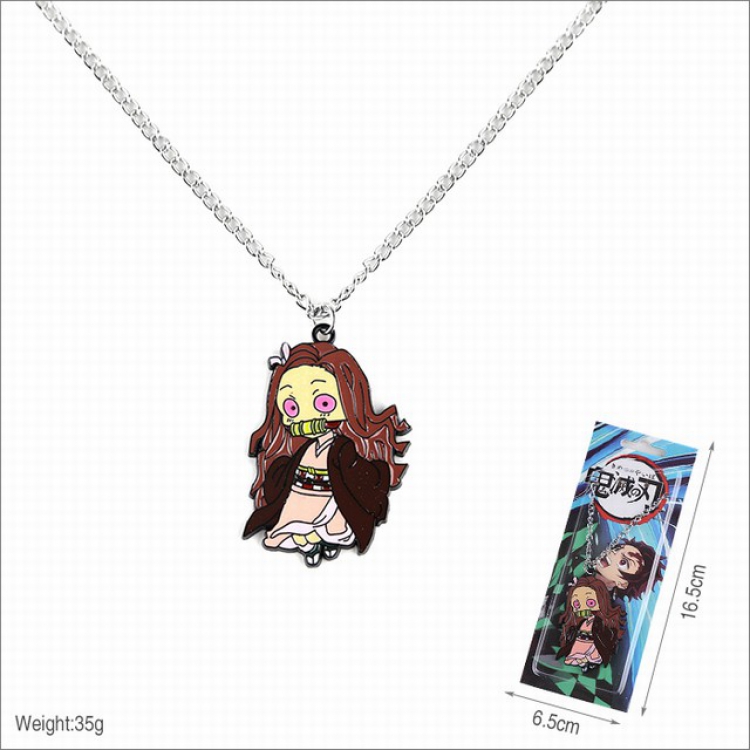 Demon Slayer Kimets Kamado Nezuko Necklace pendant 16.5X6.5CM 35G a set price for 5 pcs