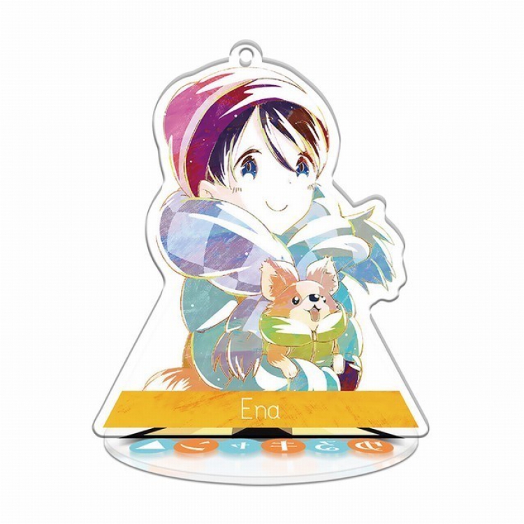 Laid-Back Camp: Room Camp △ Q version soma Small Standing Plates Acrylic keychain pendant 8-9CM