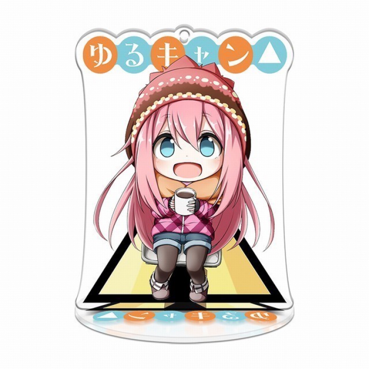 Laid-Back Camp: Room Camp △ Q version soma Small Standing Plates Acrylic keychain pendant 8-9CM