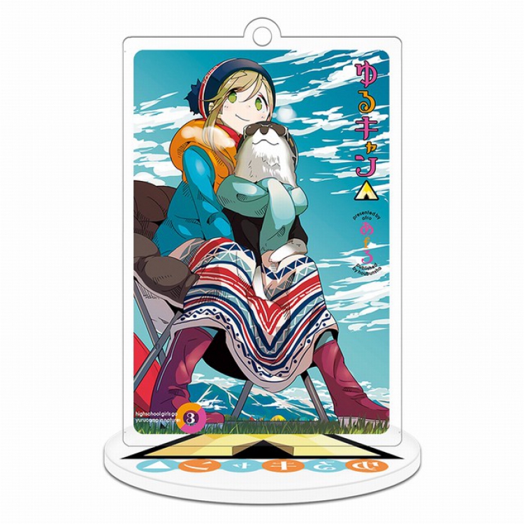  Laid-Back Camp: Room Camp △ Rectangular Small Standing Plates acrylic keychain pendant 8-9CM