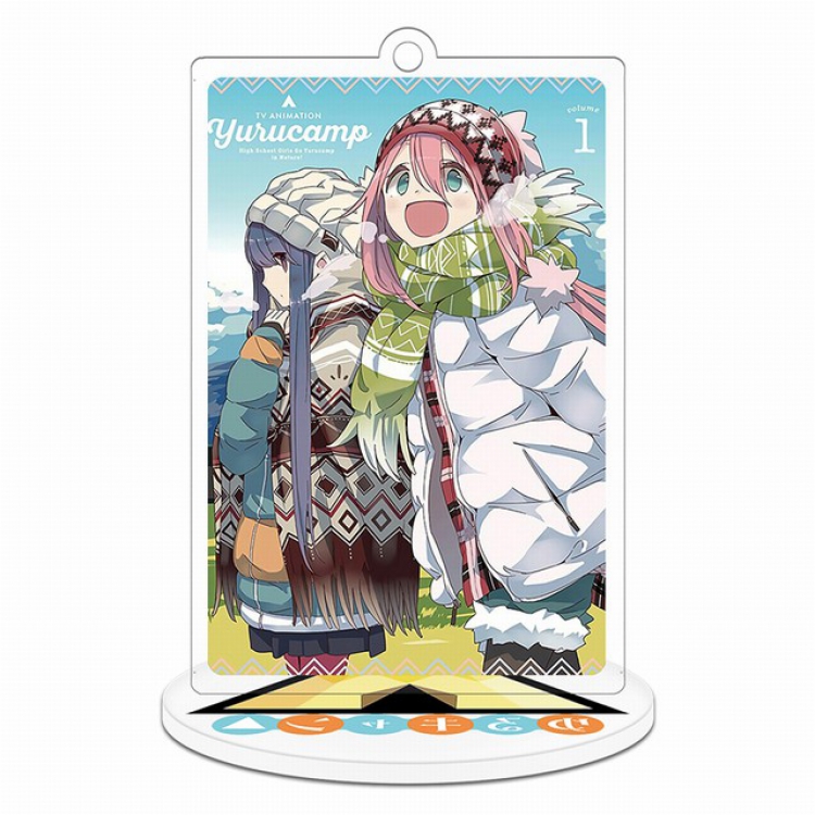  Laid-Back Camp: Room Camp △ Rectangular Small Standing Plates acrylic keychain pendant 8-9CM