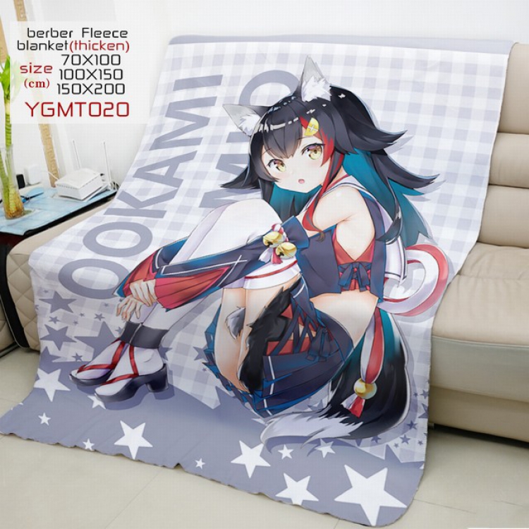 Youtuber Anime double-sided printing super large lambskin blanket 150X200CM YGMT020