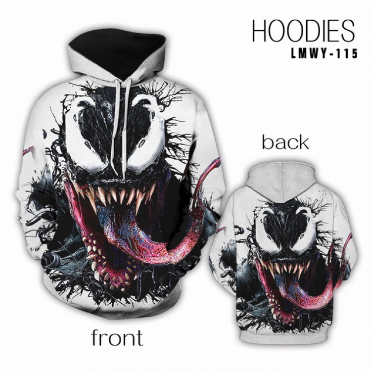 Venom Full color Hooded Long sleeve Hoodie S M L XL XXL XXXL preorder 2 days LMWY115