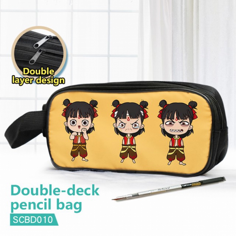 SCBD010-Ne Zha Double waterproof pencil case 25X7X12CM