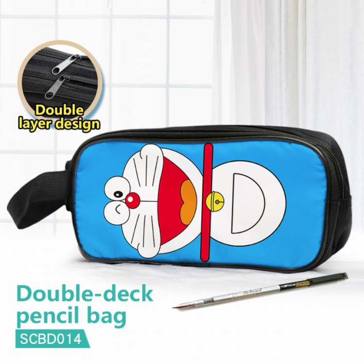 SCBD014-Doraemon Double waterproof pencil case 25X7X12CM