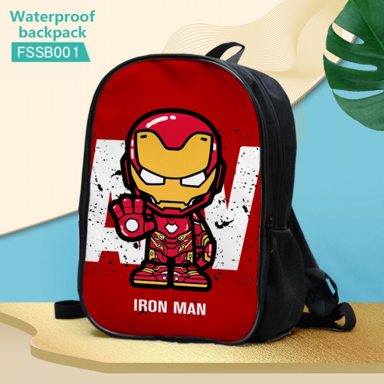 FSSB001-Iron man Waterproof Backpack 30X17X40CM 0.5KG