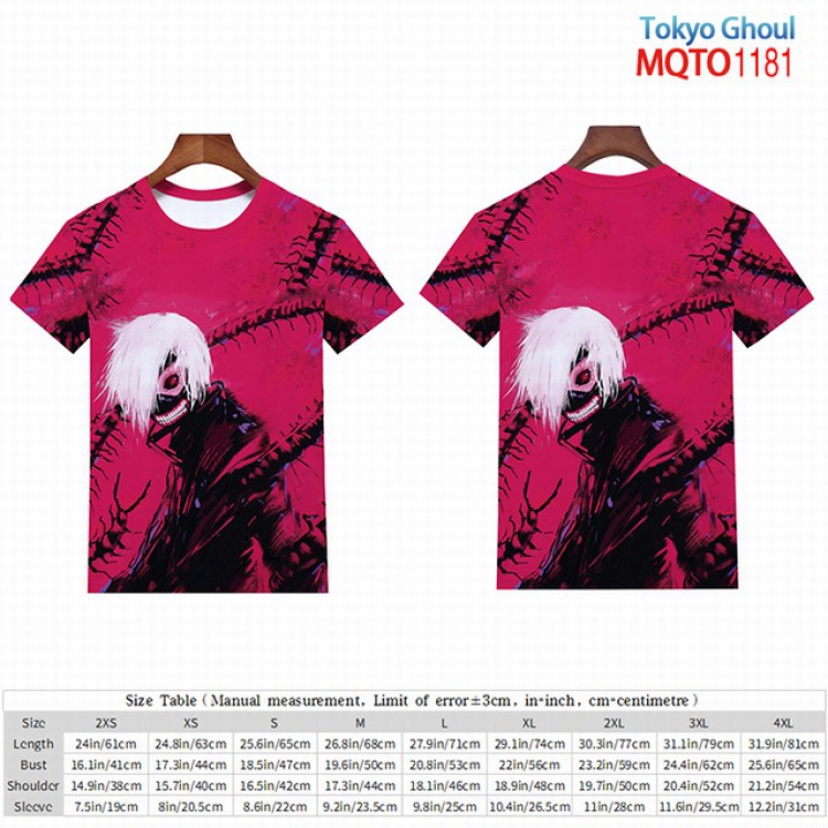 Tokyo Ghoul Full color short sleeve t-shirt 9 sizes from 2XS to 4XL MQTO-1181