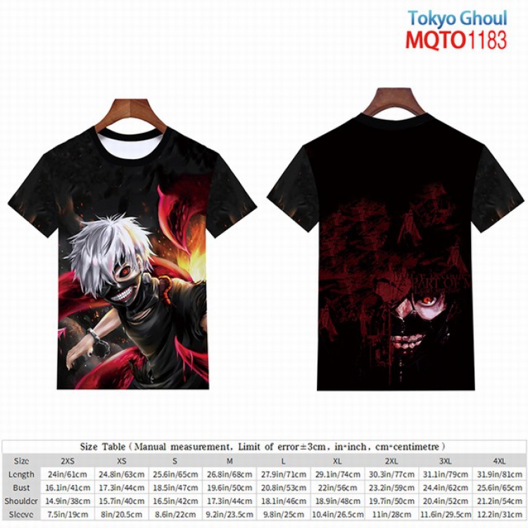 Tokyo Ghoul Full color short sleeve t-shirt 9 sizes from 2XS to 4XL MQTO-1183
