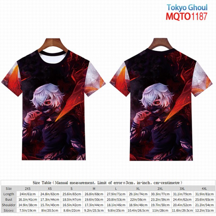 Tokyo Ghoul Full color short sleeve t-shirt 9 sizes from 2XS to 4XL MQTO-1187