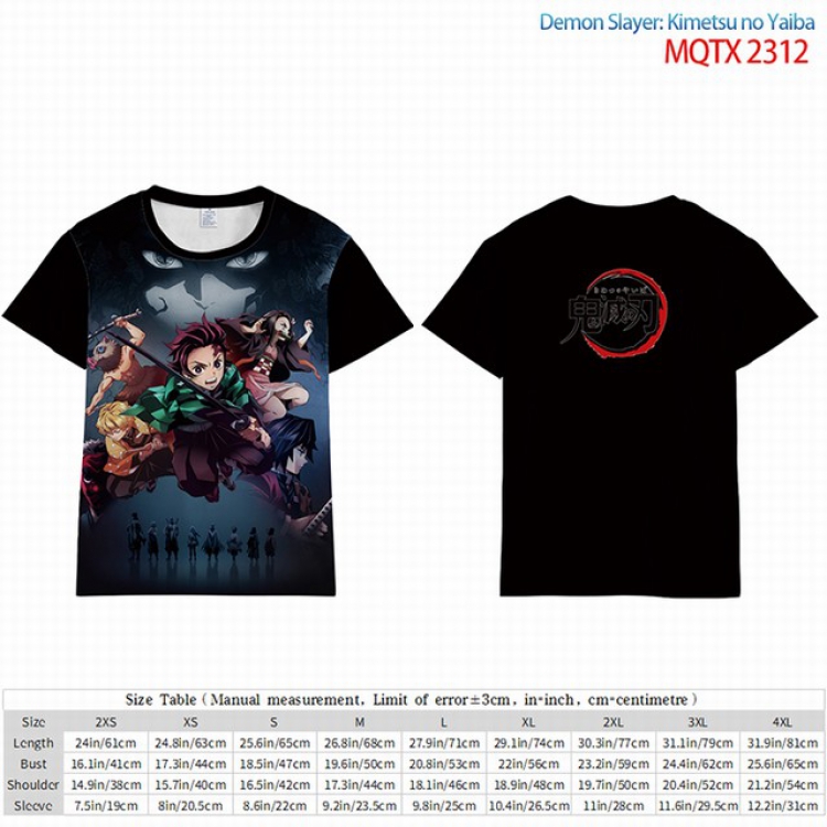 Demon Slayer Kimets Full color short sleeve t-shirt 10 sizes from 2XS to 5XL MQTX-2312