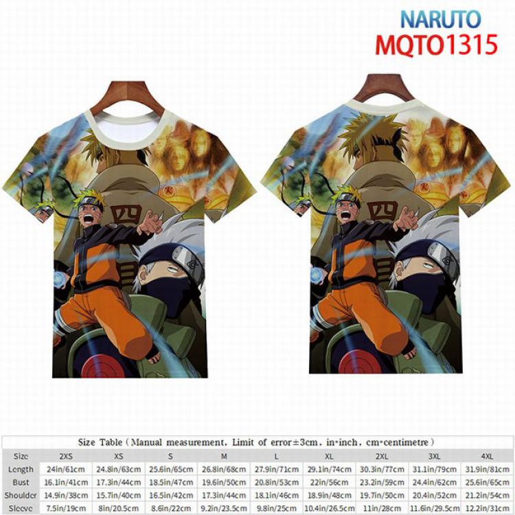 Naruto Full color short sleeve t-shirt 9 sizes from 2XS to 4XL MQTO-1315