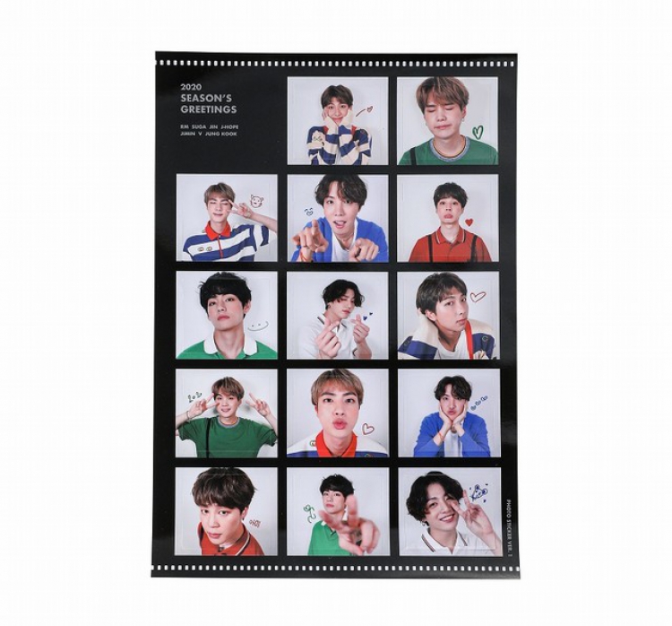 BTS Self-adhesive stickers 16X24CM 15G a set price for 5 pcs