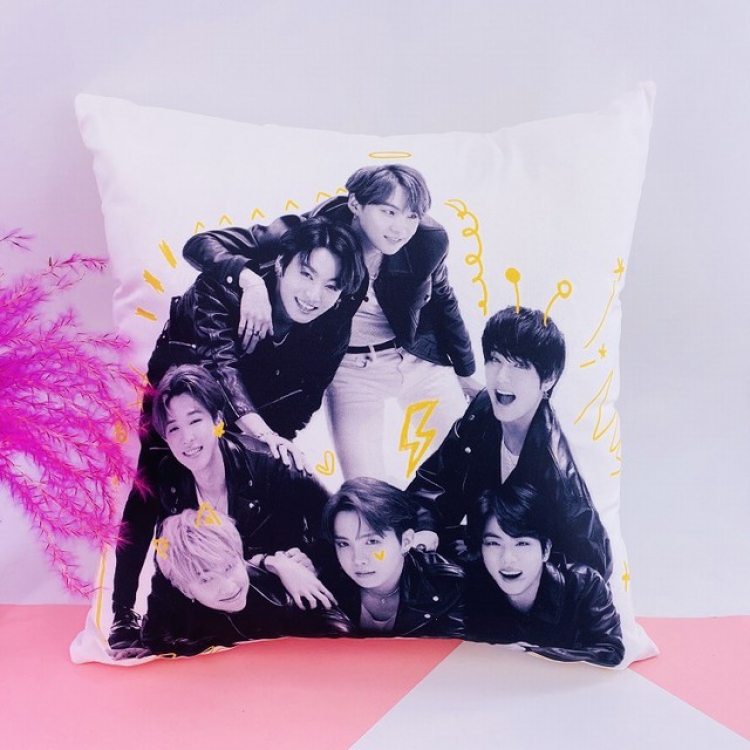 BTS  Square pillow humanoid cushion cushion 40X40CM 320G