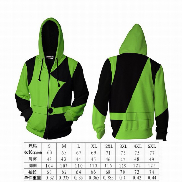 Kim Possible Full color hooded zipper sweater coat S M L XL 2XL 3XL 4XL 5XL price for 2 pcs preorder 3 days