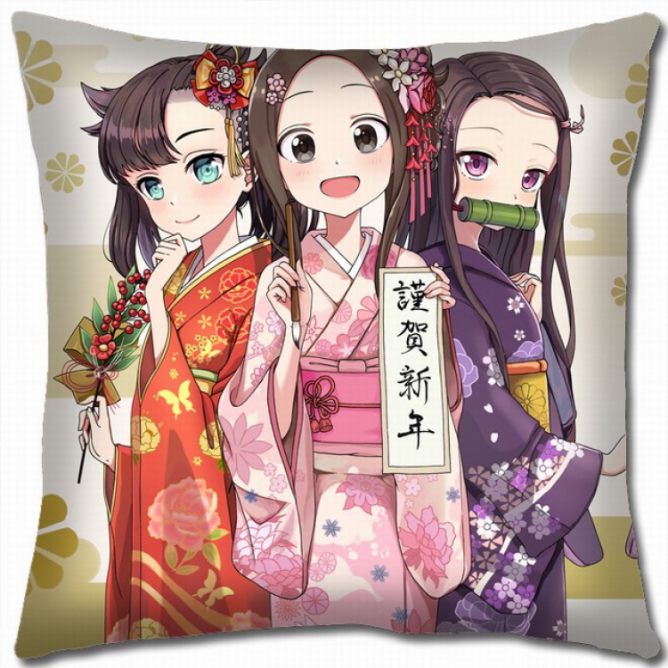 Demon Slayer Kimets Double-sided full color pillow cushion 45X45CM G4-198 NO FILLING