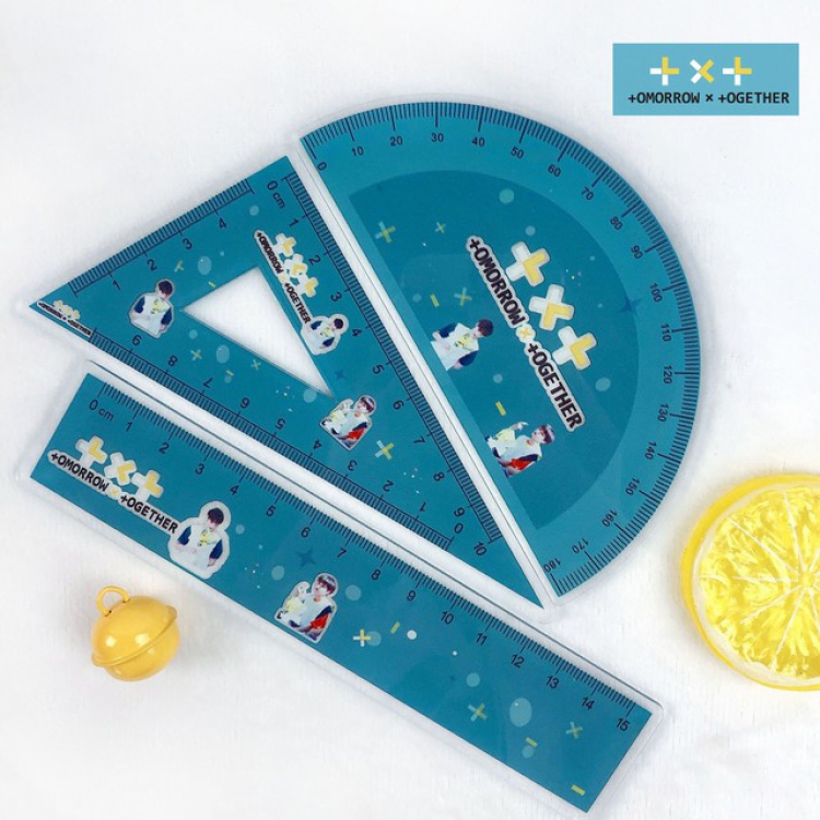 TXT Korean star Hueningkai Acrylic fine ruler scale ruler a set price for 5 pcs