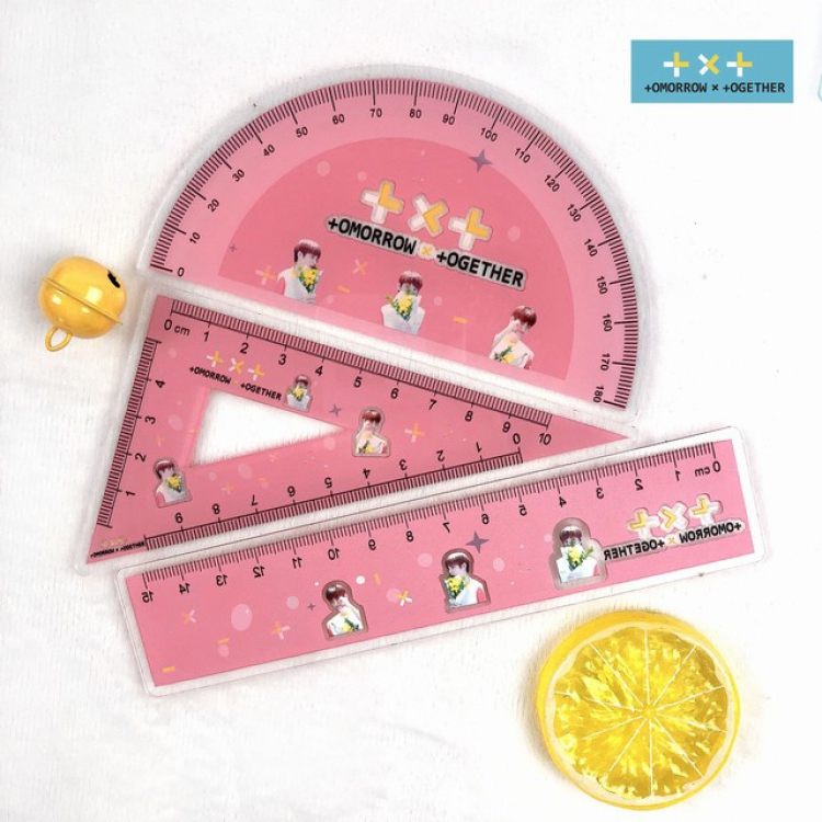 TXT Korean star Soobin Acrylic fine ruler scale ruler a set price for 5 pcs