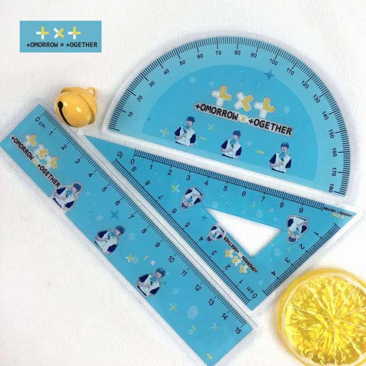 TXT Korean star Yeonjun Acrylic fine ruler scale ruler a set price for 5 pcs