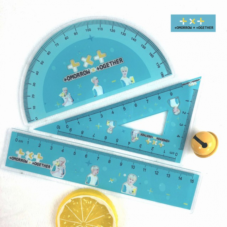 TXT Korean star Beomgyu Acrylic fine ruler scale ruler a set price for 5 pcs