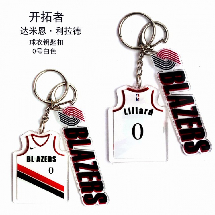 NBA Damian Lillard Popular jerseys Keychain Pendant a set price for 5 pcs