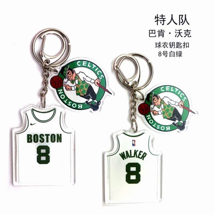 NBA Boston Celtics Kemba Walker Popular jerseys Keychain Pendant a set price for 5 pcs