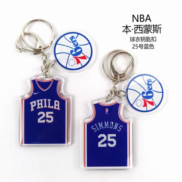 NBA Ben Simmons Popular jerseys Keychain Pendant a set price for 5 pcs