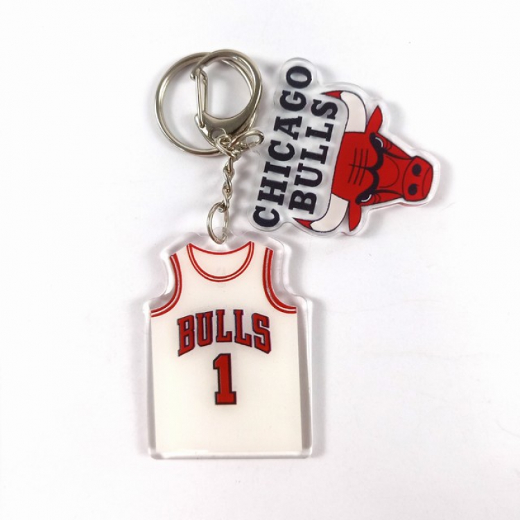 NBA Derrick Rose Popular jerseys Keychain Pendant a set price for 5 pcs
