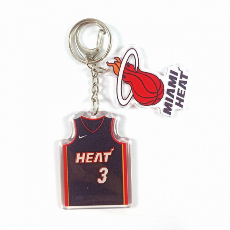 NBA Dwyane Wade Popular jerseys Keychain Pendant a set price for 5 pcs