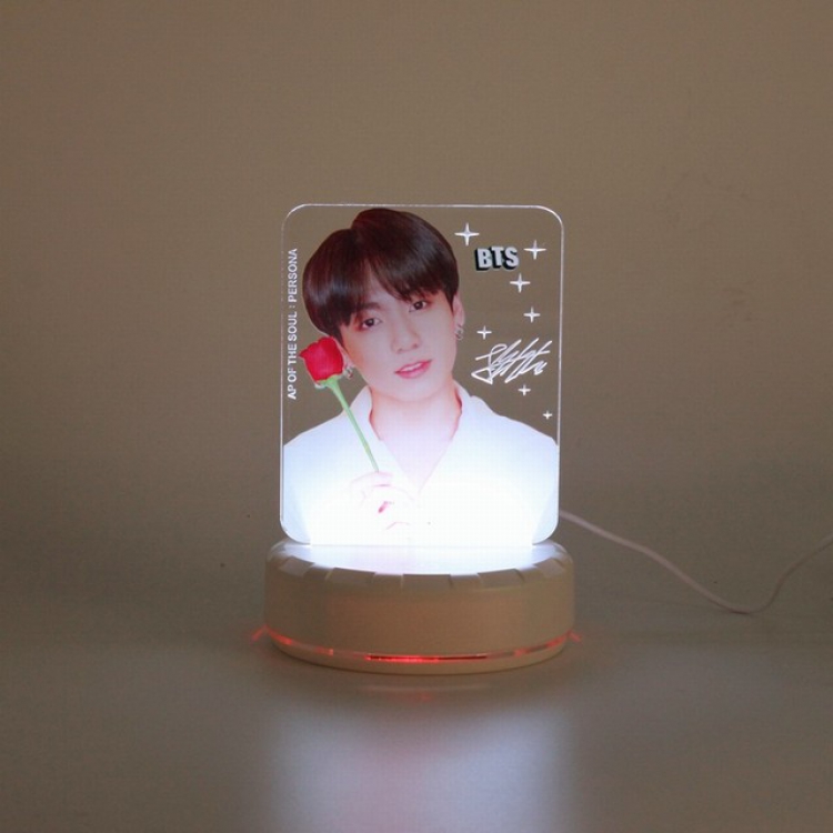 BTS JK Acrylic table lamp night light 6X14CM 0.2KG