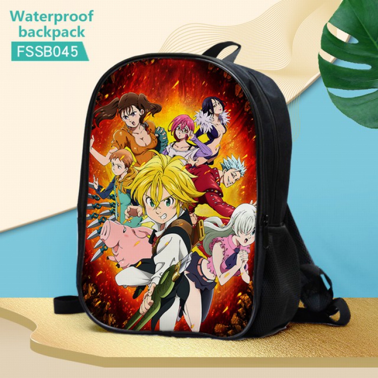 The Seven Deadly Sins Waterproof Backpack 30X17X40CM 0.5KG-FSSB045