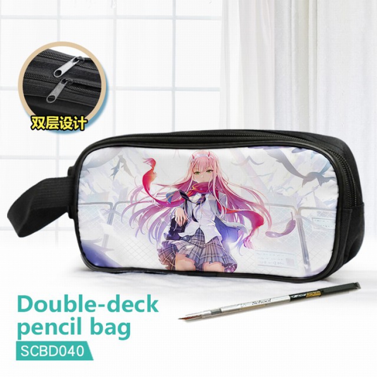 DARLING in the FRANKXX Double waterproof pencil case 25X7X12CM-SCBD040