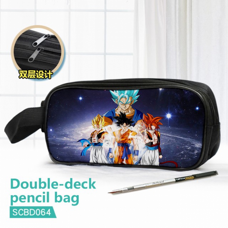 DRAGON BALL Double waterproof pencil case 25X7X12CM-SCBD064