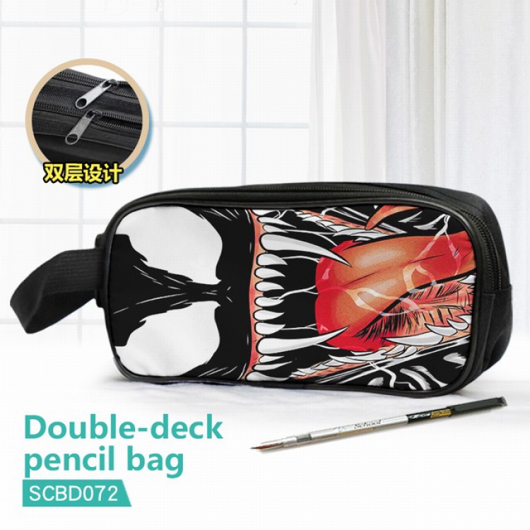 Venom Double waterproof pencil case 25X7X12CM-SCBD072