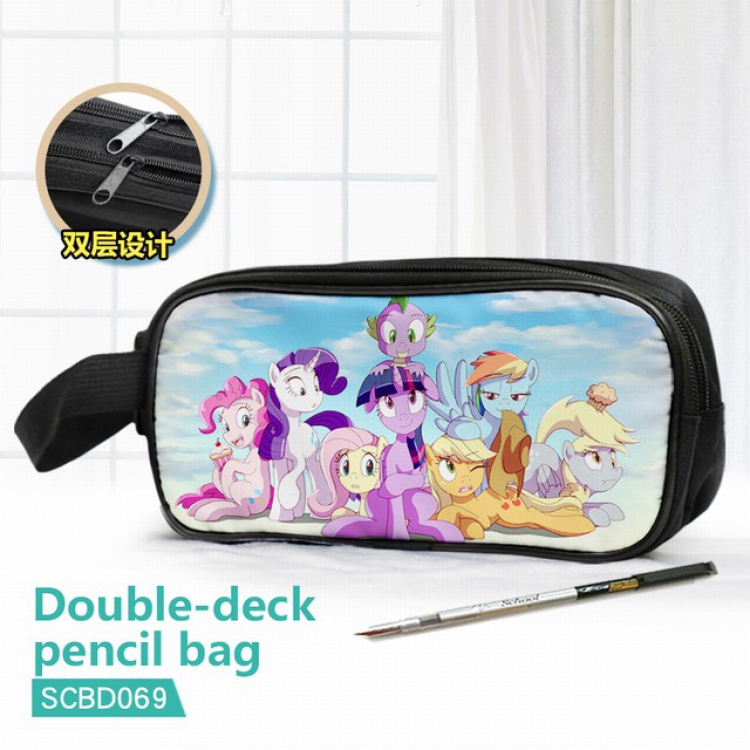 My Little Pony Double waterproof pencil case 25X7X12CM-SCBD069