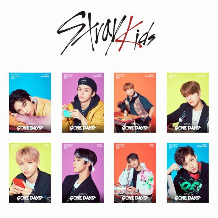 Stray Kids frosted waterproof card  small card 7X10CM 17G price for 5 sets