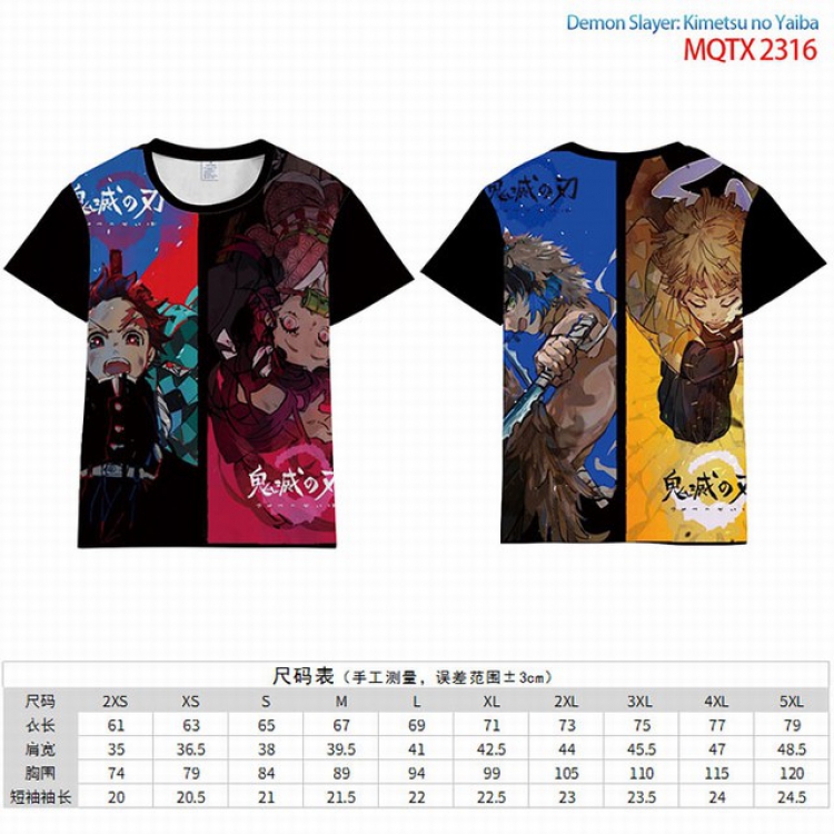Demon Slayer Kimets Full color short sleeve t-shirt 10 sizes from 2XS to 5XL MQTX-2316