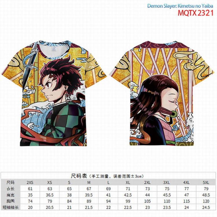 Demon Slayer Kimets Full color short sleeve t-shirt 10 sizes from 2XS to 5XL MQTX-2321
