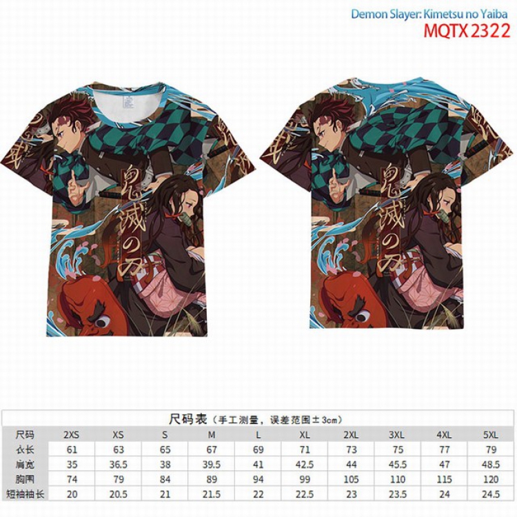 Demon Slayer Kimets Full color short sleeve t-shirt 10 sizes from 2XS to 5XL MQTX-2322