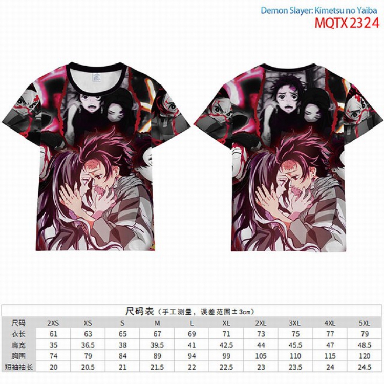 Demon Slayer Kimets Full color short sleeve t-shirt 10 sizes from 2XS to 5XL MQTX-2324