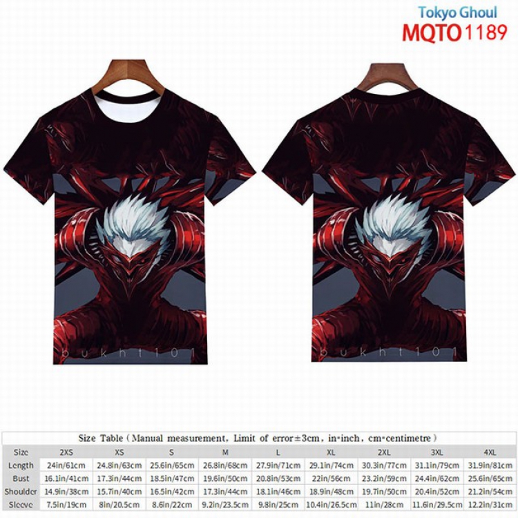 Tokyo Ghoul Full color short sleeve t-shirt 9 sizes from 2XS to 4XL MQTO-1289