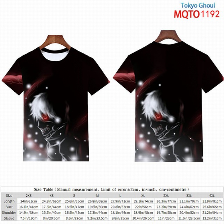 Tokyo Ghoul Full color short sleeve t-shirt 9 sizes from 2XS to 4XL MQTO-1292