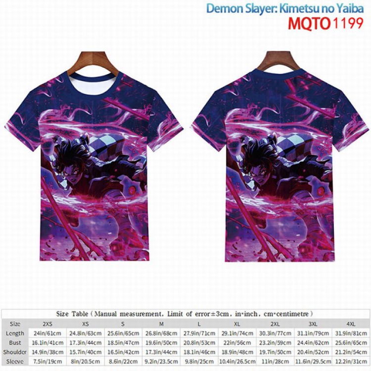 Demon Slayer Kimets Full color short sleeve t-shirt 9 sizes from 2XS to 4XL MQTO-1299