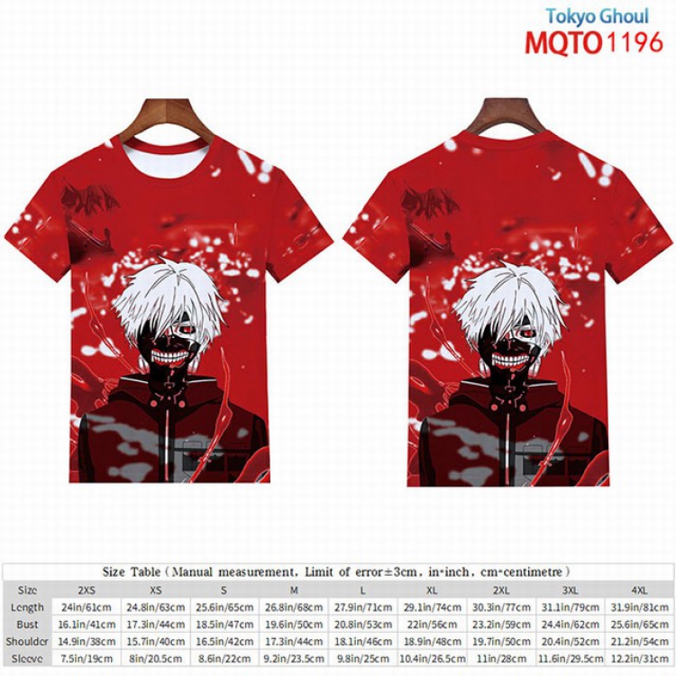 Tokyo Ghoul Full color short sleeve t-shirt 9 sizes from 2XS to 4XL MQTO-1296
