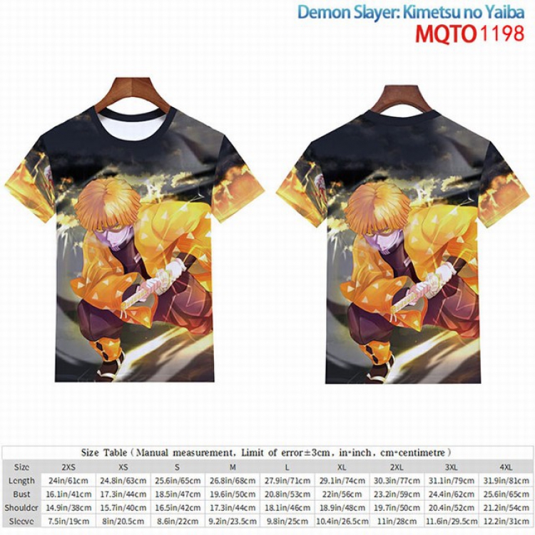 Demon Slayer Kimets Full color short sleeve t-shirt 9 sizes from 2XS to 4XL MQTO-1298