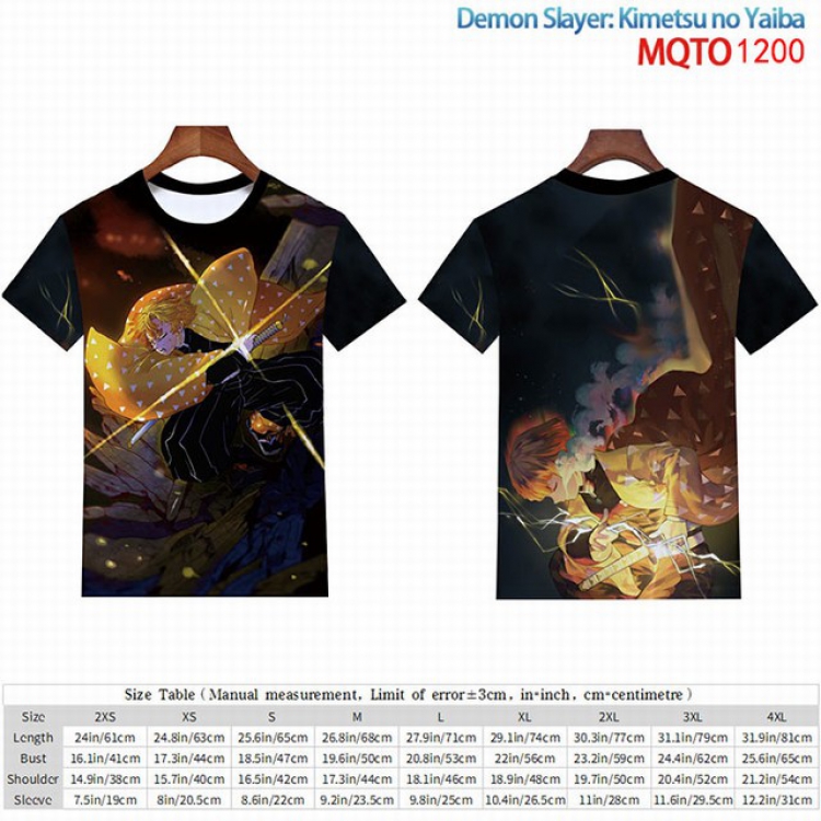 Demon Slayer Kimets Full color short sleeve t-shirt 9 sizes from 2XS to 4XL MQTO-1200