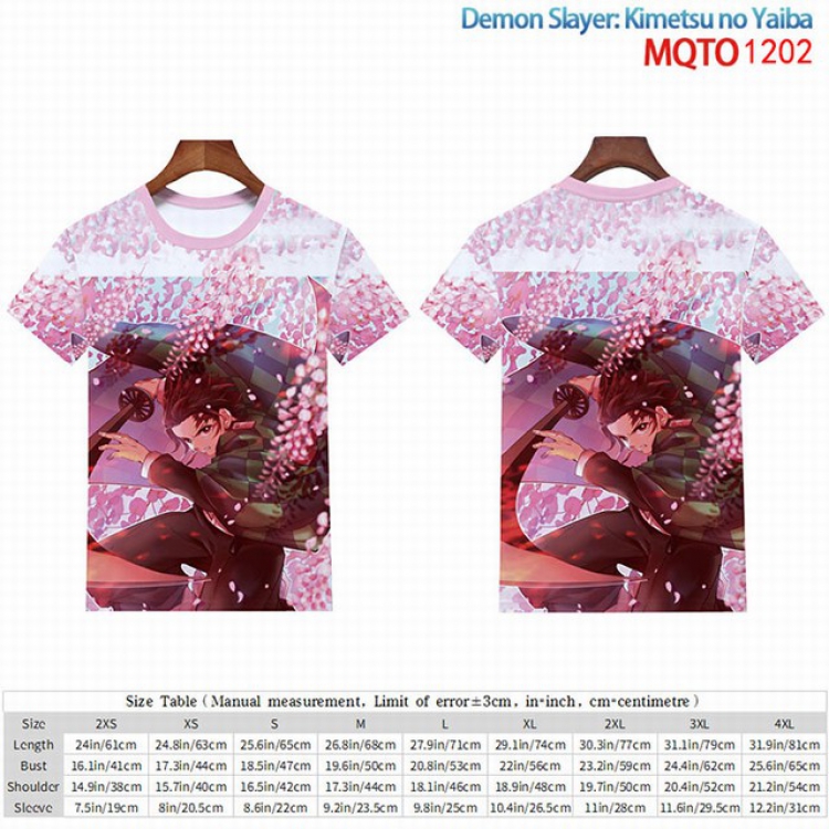 Demon Slayer Kimets Full color short sleeve t-shirt 9 sizes from 2XS to 4XL MQTO-1202